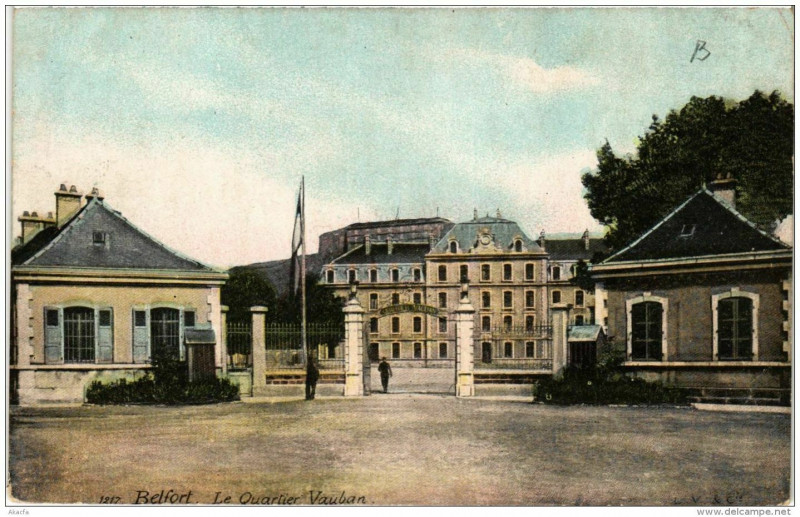 Carte postale ancienne Belfort Le Quartier Vauban à Belfort