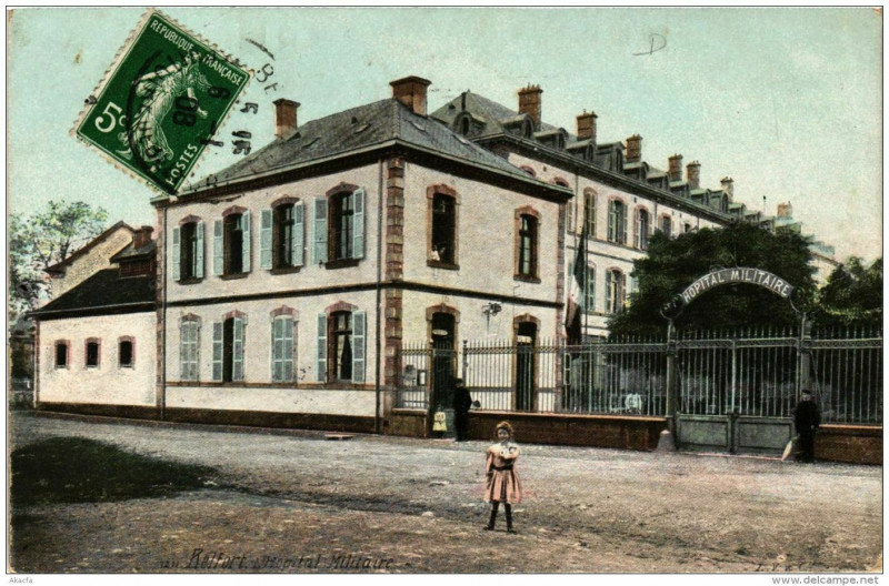 Carte postale ancienne Belfort Hopital Militaire à Belfort
