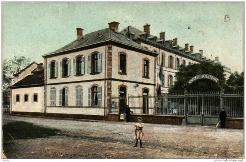 Carte postale ancienne Belfort Hopital Militaire à Belfort