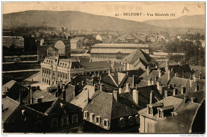 Carte postale ancienne Belfort Vue generale à Belfort