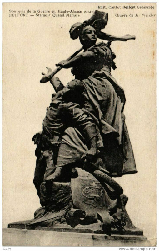 Carte postale ancienne Belfort Souvenir de la Guerre en Haute-Alsace à Belfort