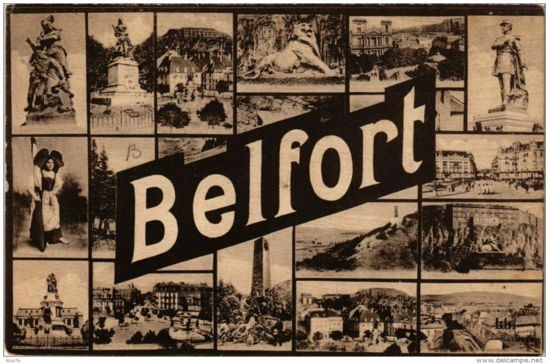 Carte postale ancienne Belfort Souvenir à Belfort