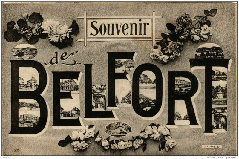 Carte postale ancienne Belfort Souvenir de Belfort à Belfort