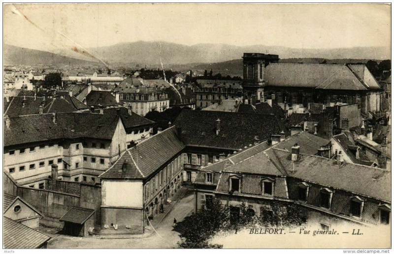 Carte postale ancienne Belfort Vue generale à Belfort
