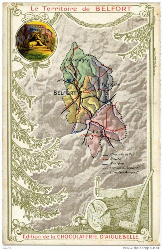 Carte postale ancienne Le Territoire de Belfort à Belfort