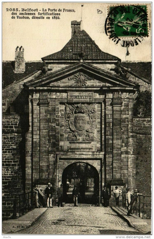 Carte postale ancienne Belfort La Porte de France à Belfort