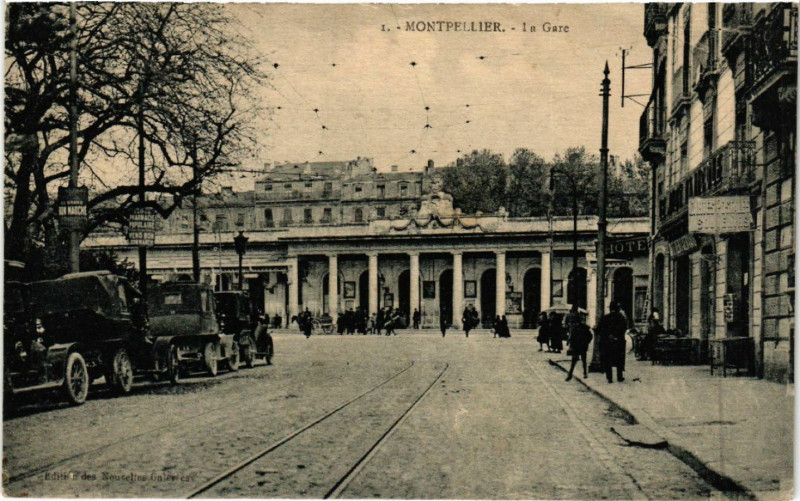Carte postale ancienne Montpellier - La Gare à Montpellier