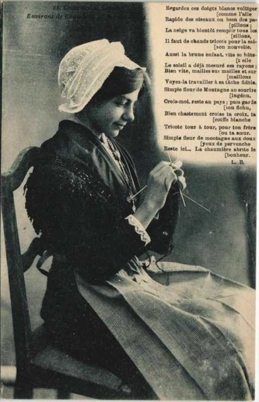 Carte postale ancienne Environs de Chambery et Aix-les-Bains - Costume - Femme - Type à Aix-les-Bains