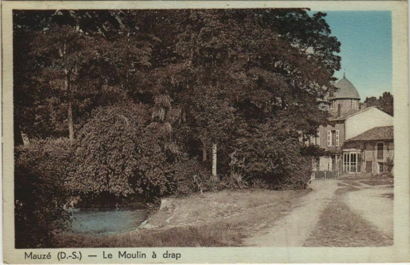 Carte postale ancienne Mauze-sur-le-Mignon Le Moulin a Drap