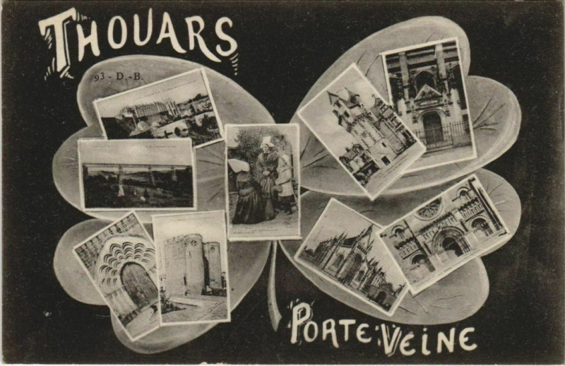 Carte postale ancienne Thouars Porte Veine - Scenes à Thouars