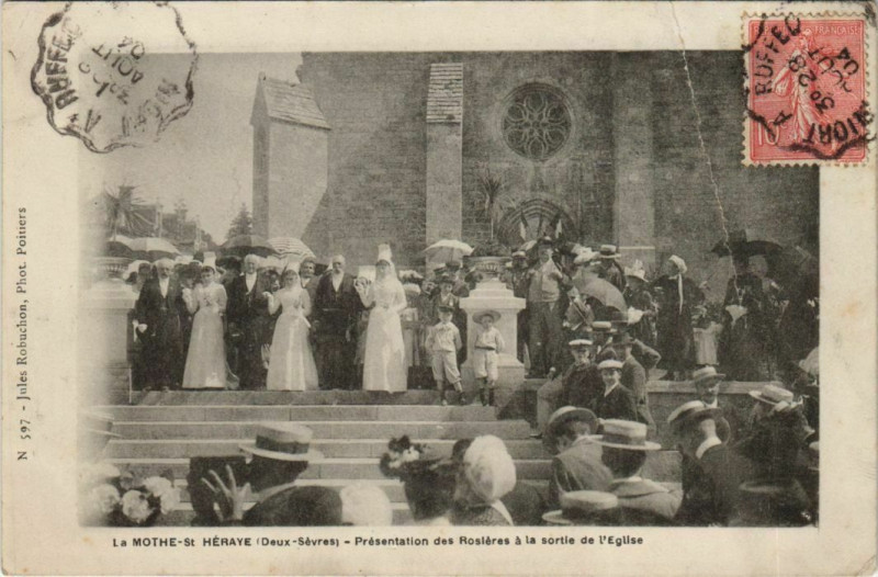 Carte postale ancienne La Mothe-Saint-Heray Presentation des Rosieres