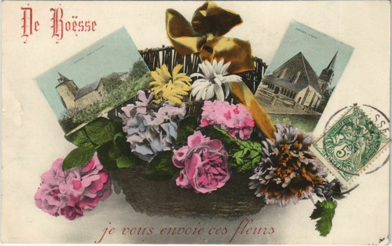 Carte postale ancienne De Boesse je Vous Envoie ces Fleurs - Scenes