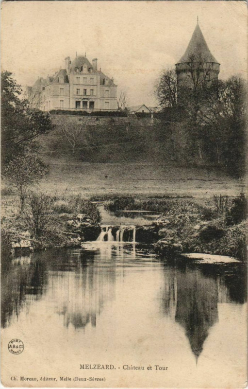 Carte postale ancienne Melzeard Chateau et Tour