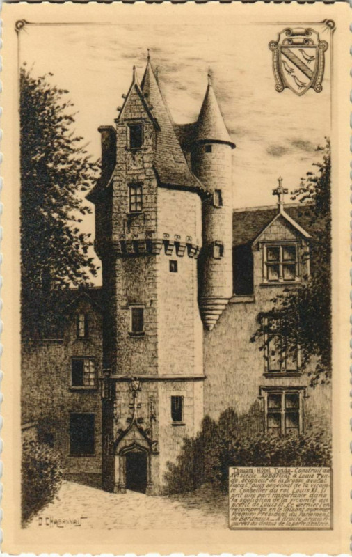 Carte postale ancienne Thouars Hotel Tyndo à Thouars