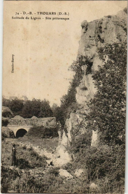 Carte postale ancienne Thouars Solitude du Ligron - Site Pittoresque à Thouars