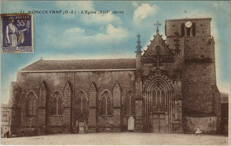 Carte postale ancienne Moncoutant L'Eglise