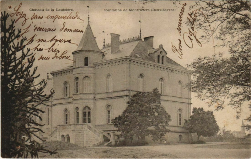 Carte postale ancienne Montravers La Lousiere - Chateau de la Lousiere à Montravers