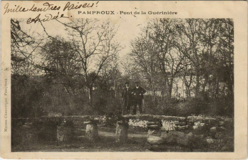 Carte postale ancienne Pont de la Guérinière à Pamproux