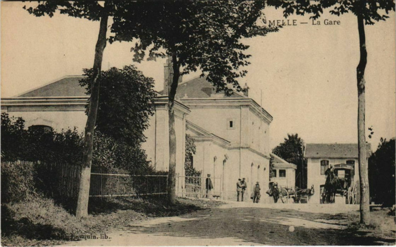 Carte postale ancienne Melle La Gare à Melle