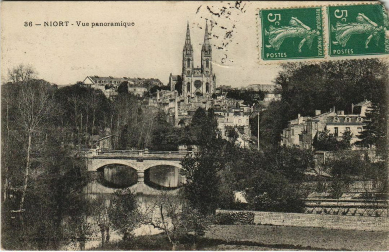 Carte postale ancienne Niort Vue Panoramique à Niort