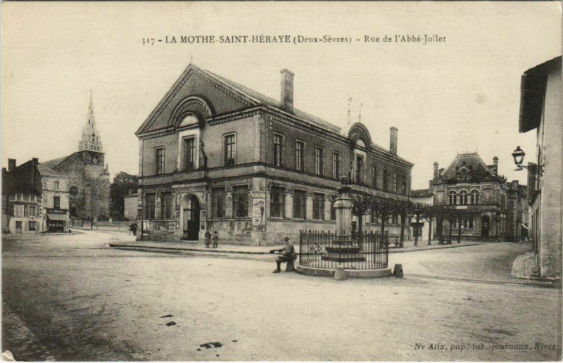 Carte postale ancienne La Mothe-Saint-Heray Rue de l'Abbe-Jollet