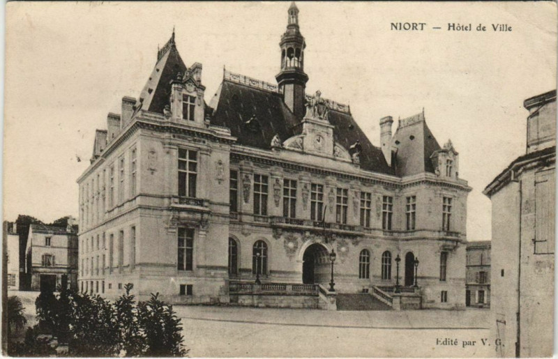 Carte postale ancienne Niort Hotel de Ville à Niort