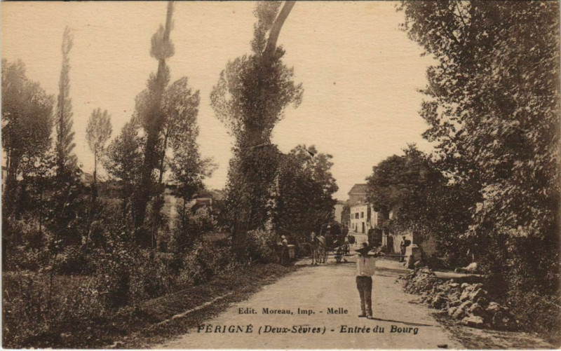Carte postale ancienne Perigne Entree du Bourg