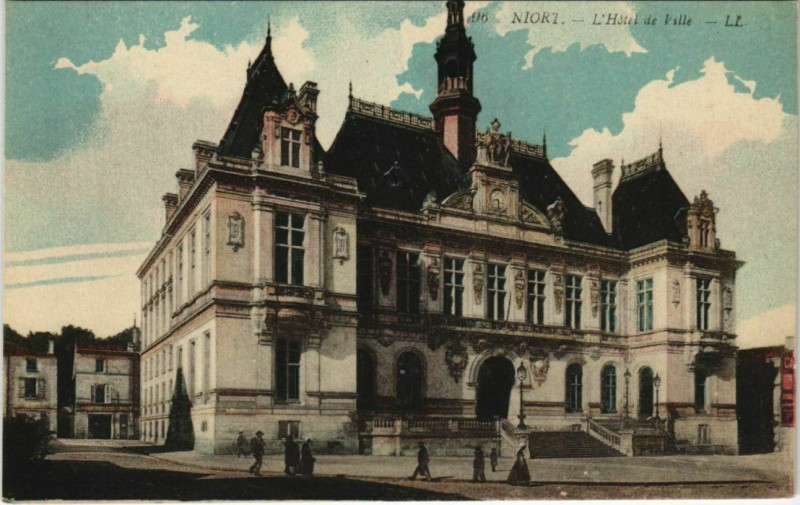 Carte postale ancienne Niort L'Hotel de Ville à Niort
