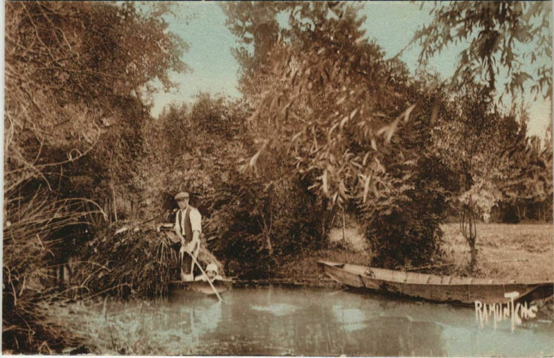 Carte postale ancienne Le Marais Poitevin - La Venise Verte