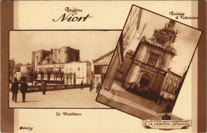 Carte postale ancienne Niort Le Chateau - Palais à Niort