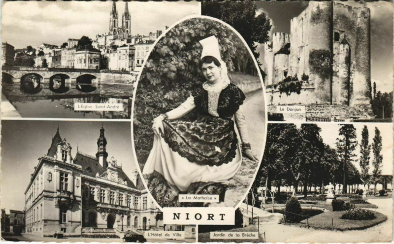 Carte postale ancienne Niort Scenes - La Mothaise - Young Lady à Niort