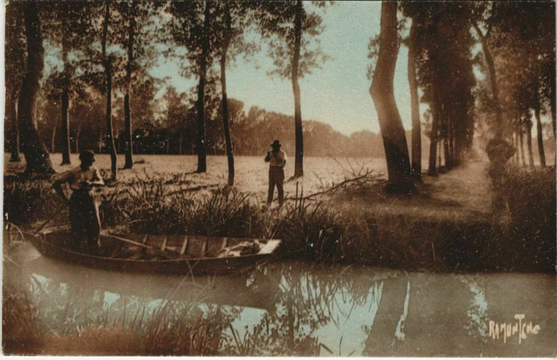Carte postale ancienne Le Marais Poitevin - La Venise Verte