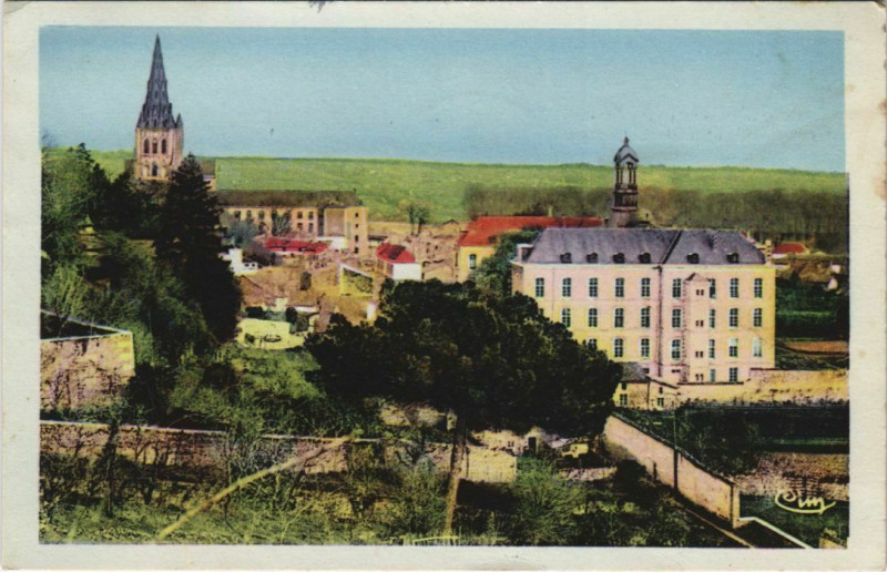 Carte postale ancienne Saint-Maixent-l'Ecole Panorama - Quartier de l'Hopital