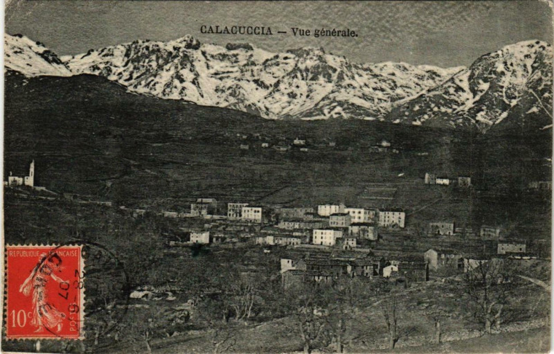 Carte postale ancienne Corse Calauccia - Vue générale