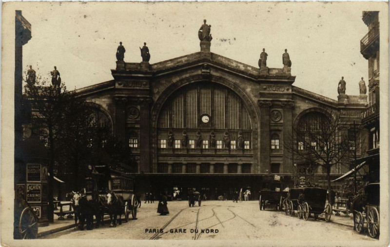 Carte postale ancienne Paris 10e Gare du Nord à Paris 10e