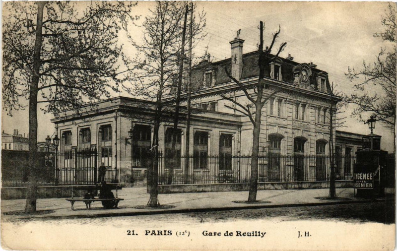 Carte postale ancienne Paris 12e Gare de Reuilly à Paris 12e