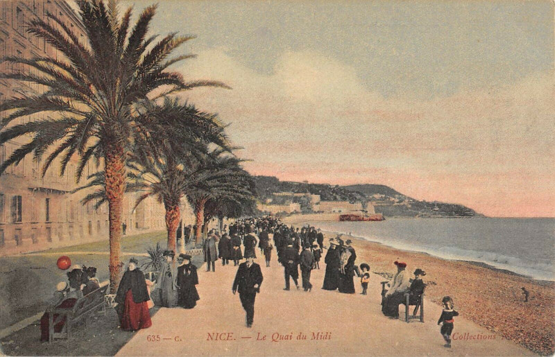 Carte postale ancienne Nice Le Quai Du Midi à Nice
