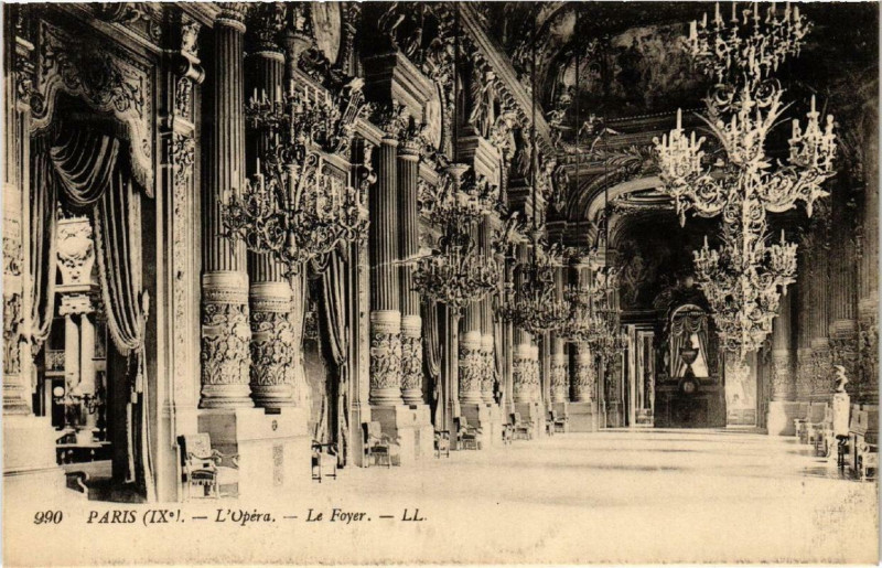 Carte postale ancienne Paris 9e L'Opera. Le Foyer à Paris 9e