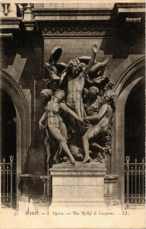 Carte postale ancienne Paris 9e L'Opera. Bas-Relief de Carpeaux à Paris 9e