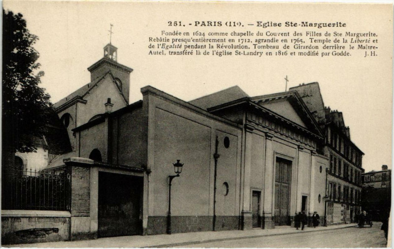 Carte postale ancienne Paris 11e Eglise Saint-Marguerite à Paris 11e