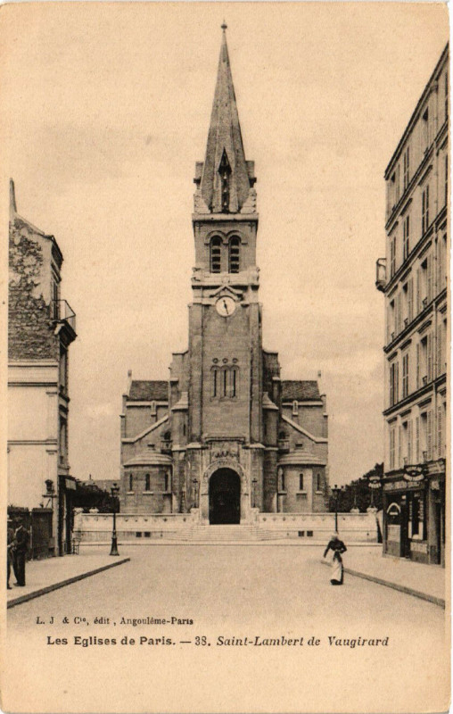 Carte postale ancienne Saint-Lambert de Vaugirard à Paris 15e