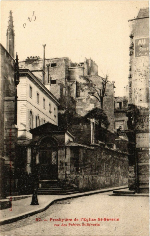 Carte postale ancienne Paris 5e Presbytere de l'Eglise Saint-Severin à Paris 5e