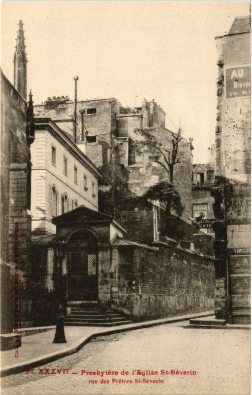 Carte postale ancienne Paris 5e Presbytere de l'Eglise Saint-Severin à Paris 5e