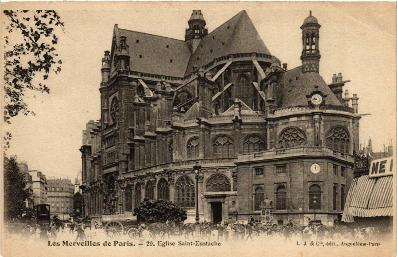 Carte postale ancienne Paris 1e Les Merveilles de Paris. Eglise Saint-Eustache