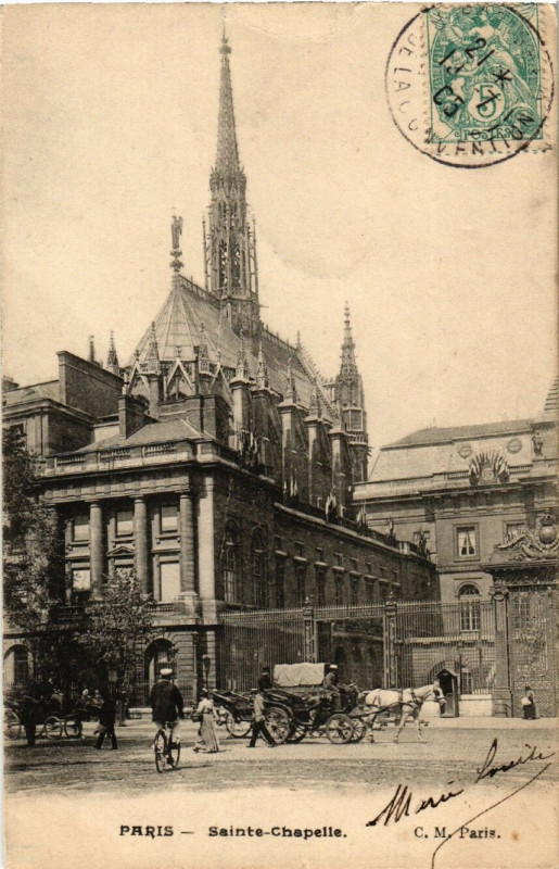Carte postale ancienne Paris 1e Sainte-Chapelle