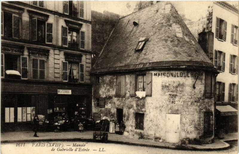 Carte postale ancienne Manoir de Gabrielle d'Estrées à Paris 18e