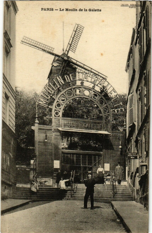 Carte postale ancienne Le Moulin de la Galette à Paris 18e