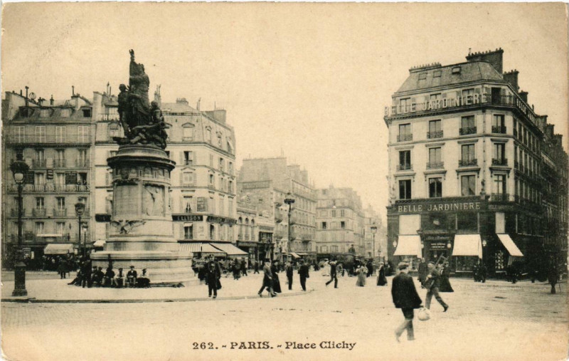 Carte postale ancienne Place Clichy à Paris 9e