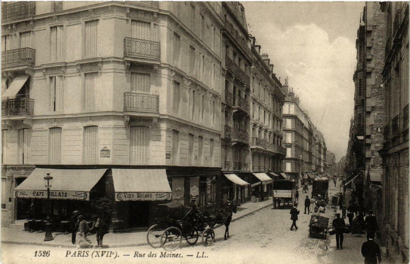 Carte postale ancienne Rue des Moines à Paris 17e
