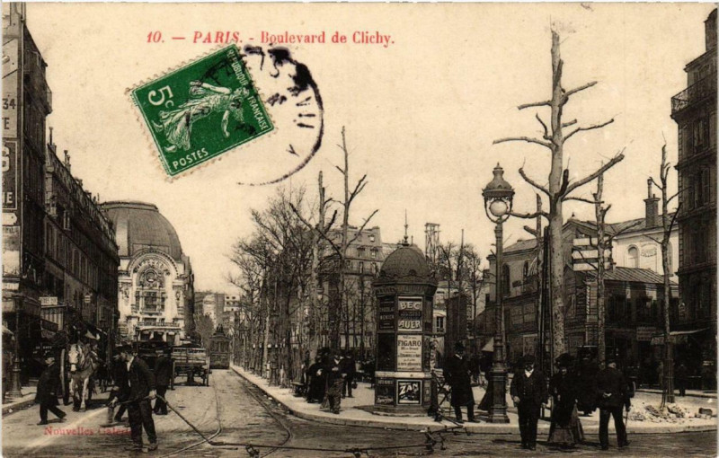 Carte postale ancienne Boulevard de Clichy à Paris 18e